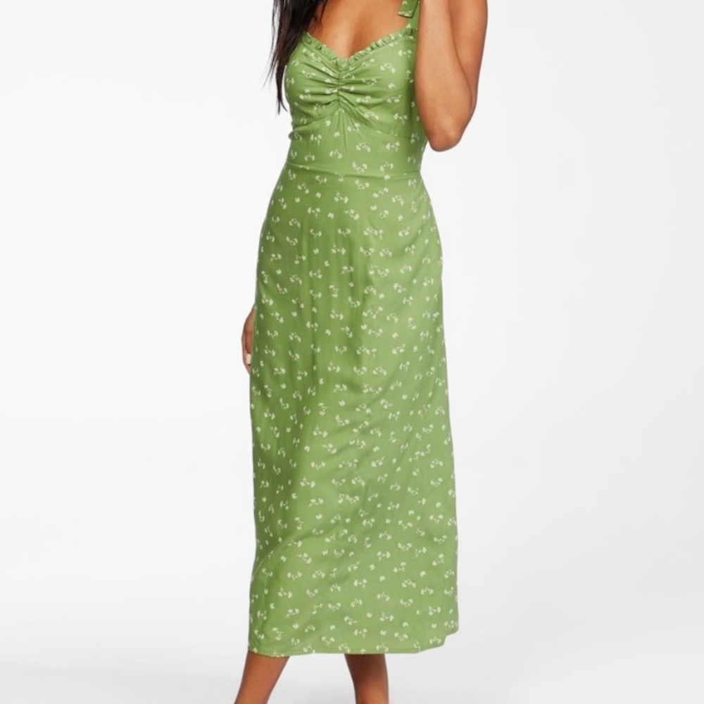Green Floral MIDI Sundress